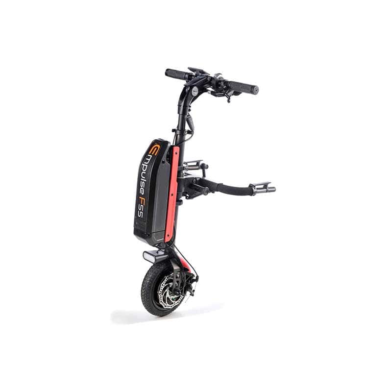 Handbike eléctrica F55 con rueda maciza de 8.5 pulgadas