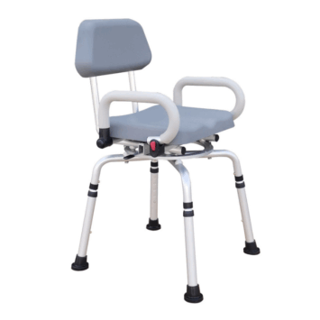 Silla de ducha acolchada y giratoria