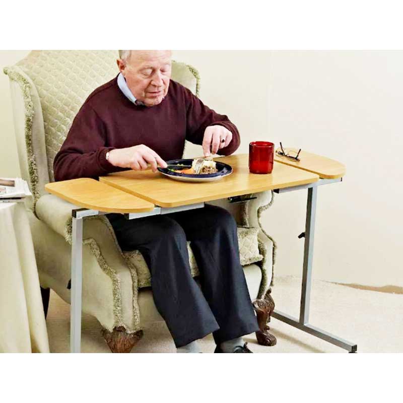 Mesa auxiliar abatible para personas con movilidad reducida