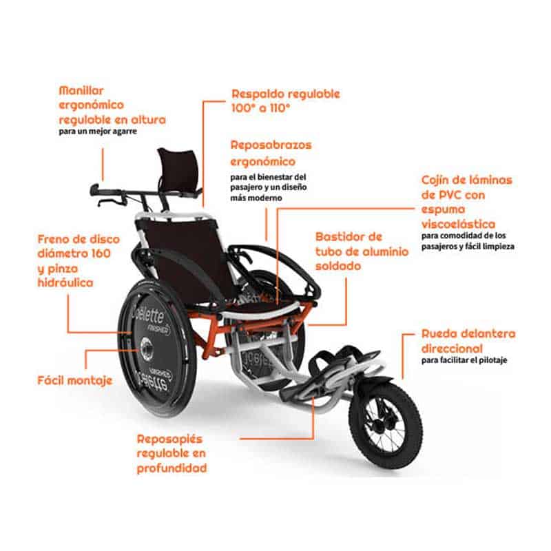 Silla Joëlette Finisher características técnicas