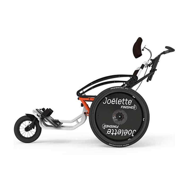 Silla de ruedas Joëlette Finisher con diseño ligero de aluminio con estructura reforzada