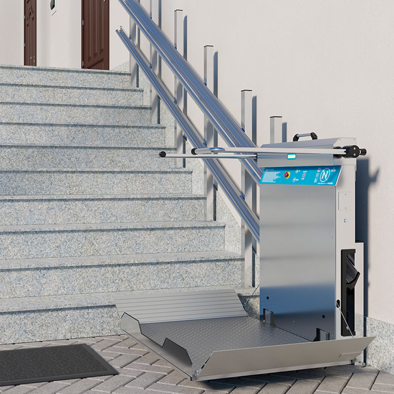 Plataforma elevadora Mash para escaleras de tramo recto de interior o de exterior