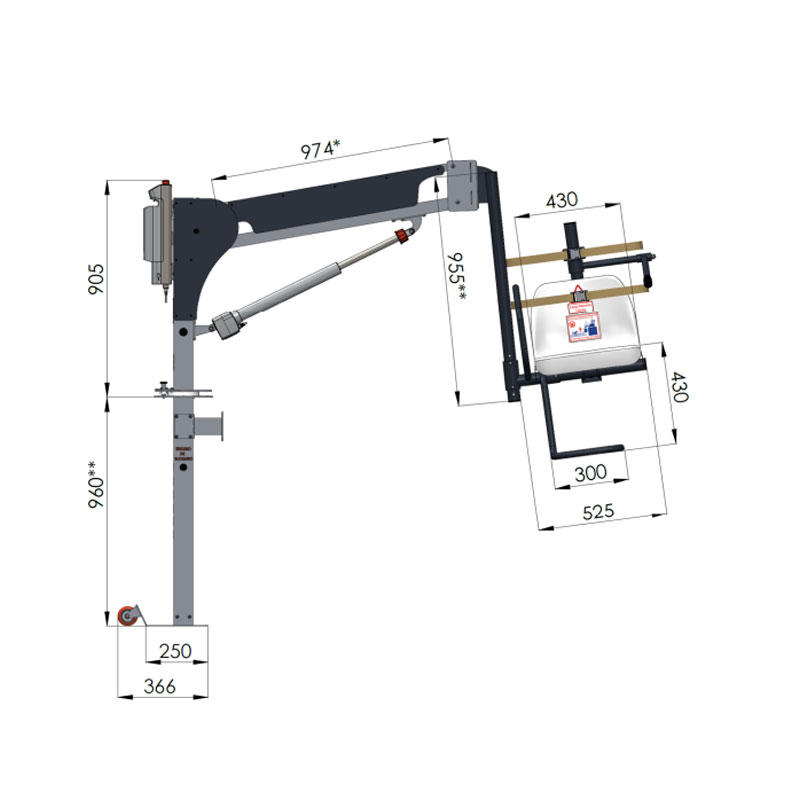 Elevador de piscina METALU 3800
