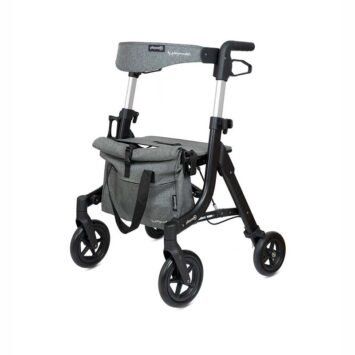 Andador R01 con respaldo y cuatro ruedas