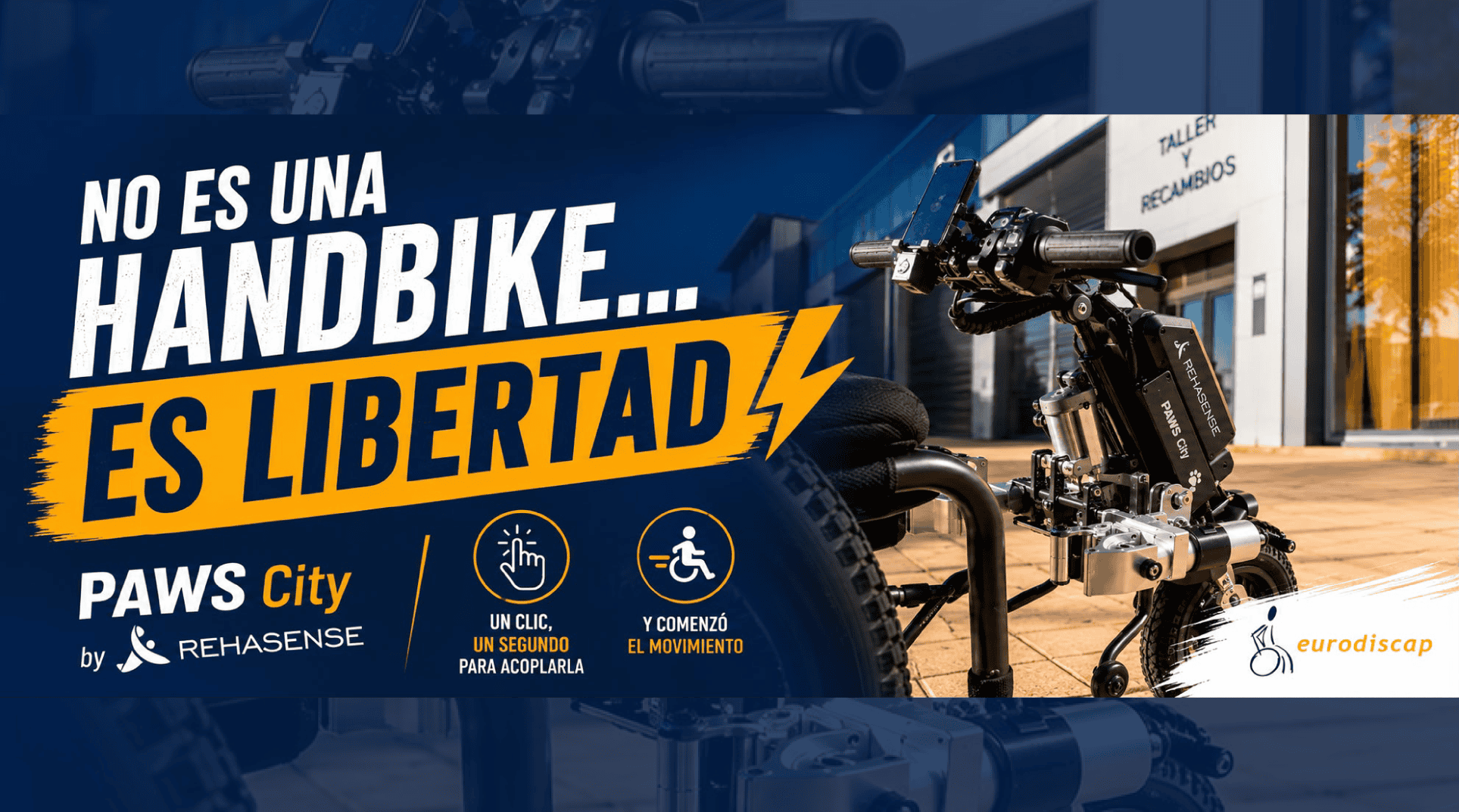 HANDBIKE ELECTRICA PARA SILLAS DE RUEDAS REHASENSE PAWS